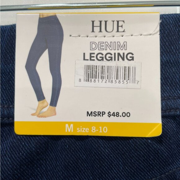 NWT Hue Stretch Denim Leggings Medium Soft Girl Lounge Casual Capsule Wardrobe - Picture 6 of 8